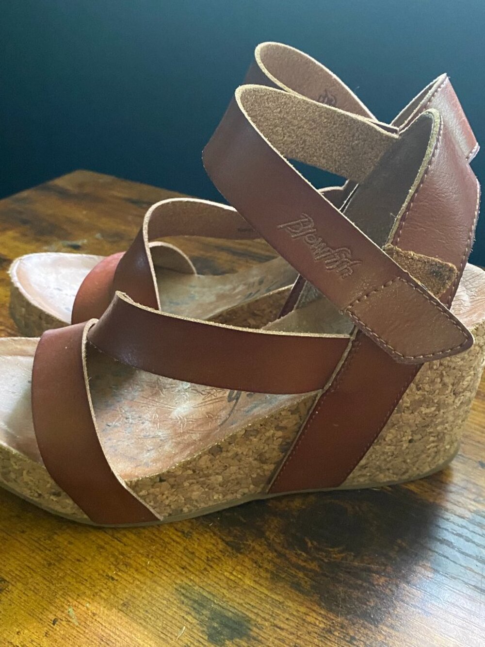 Brown strappy sandals
